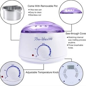 New Professional Wax Heater Warmer Hair Removal Depilatory Waxing Kit + Beans